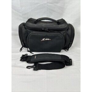 CM Black Camera Bag Padded Insert Partition 6 Compartment Pouch Strap